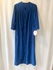 Vintage Evelyn Pearson Velour Fleece Bathrobe Housecoat Robe Small Saks New