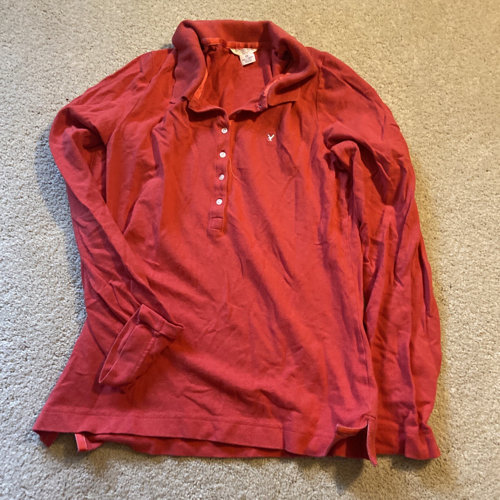 American Eagle Raspberry Button Down Collars Wome… - image 1