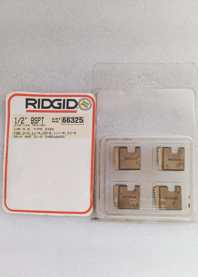 RIDGID 66325 Dies 1/2" BSPT 1/2"-14 TPI-RH 12R H.S. 30A And 31A Threaders - Image 2 of 4