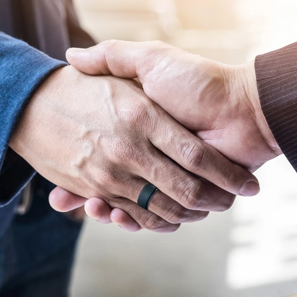 Anillos de silicona para hombre - Paquete de 7 bandas elásticas para gimnasio, trabajo, boda - multicolor Foto 2 de 4