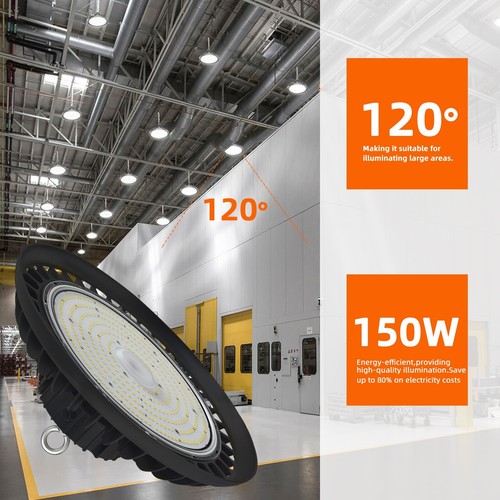3PCS150W UFO LED High Bay Light IP65 Waterproof 18000Lumen Commercial Shop Light - Picture 6 of 9
