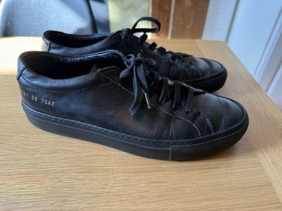 Woman by Common Projects Black Original Achilles Leather Low Sneakers Size 8