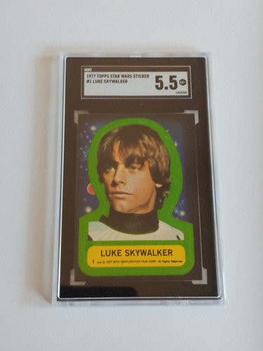1977 Topps Star Wars Stickers #1 Luke Skywalker — SGC 5.5