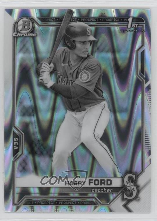 2021 Bowman Draft Chrome Black & White RayWave Refractor Harry Ford #BDC-1 1b0j