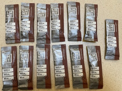 LMNT Electrolyte Chocolate Packets Thirteen 13 Packets, Best By, 11- 2025