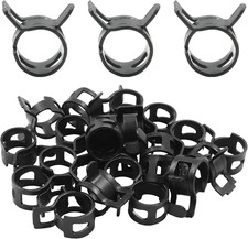 20 Pcs 3/8 Inch ID Spring Band Type Clamps, 10Mm Fuel Hose Clamps Fasteners, Bla