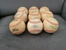 9 pelotas de béisbol de compresión suave blancas usadas ideales para practicar