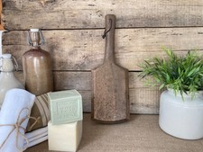 326⚜️ Décoration Ancien Battoir à Linge Lavandière en Bois Longueur 36 Cm