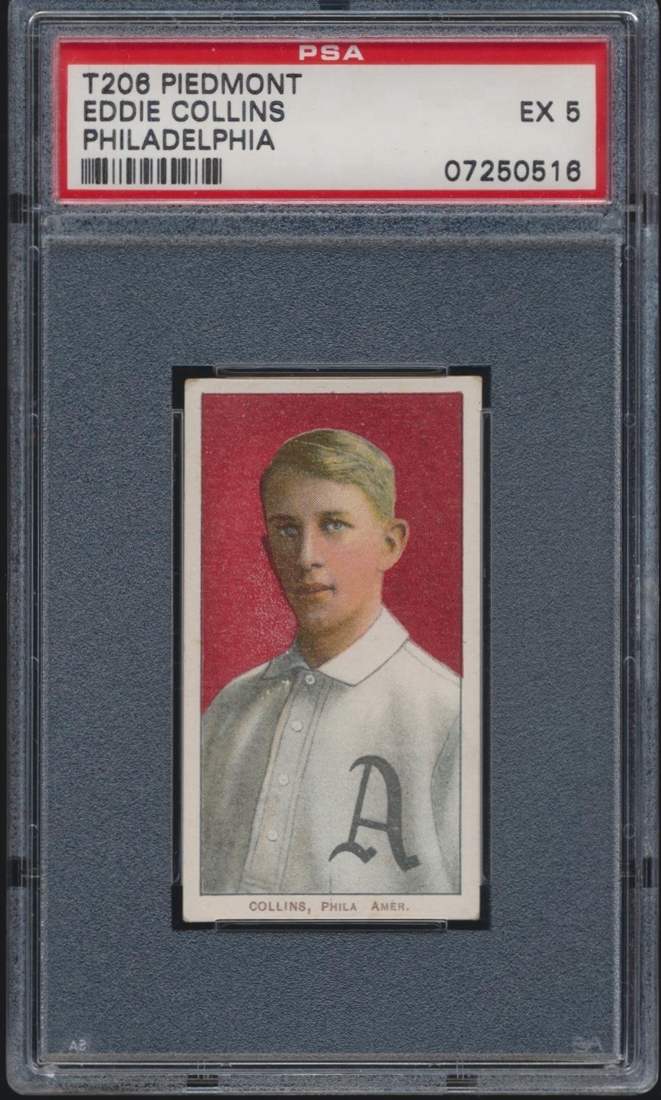 1909-11 T206 Set-Break Eddie Collins Piedmont PSA 5 EX  HOF.