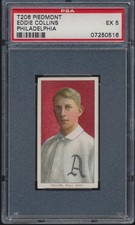 1909-11 T206 Set-Break Eddie Collins Piedmont PSA 5 EX  HOF.