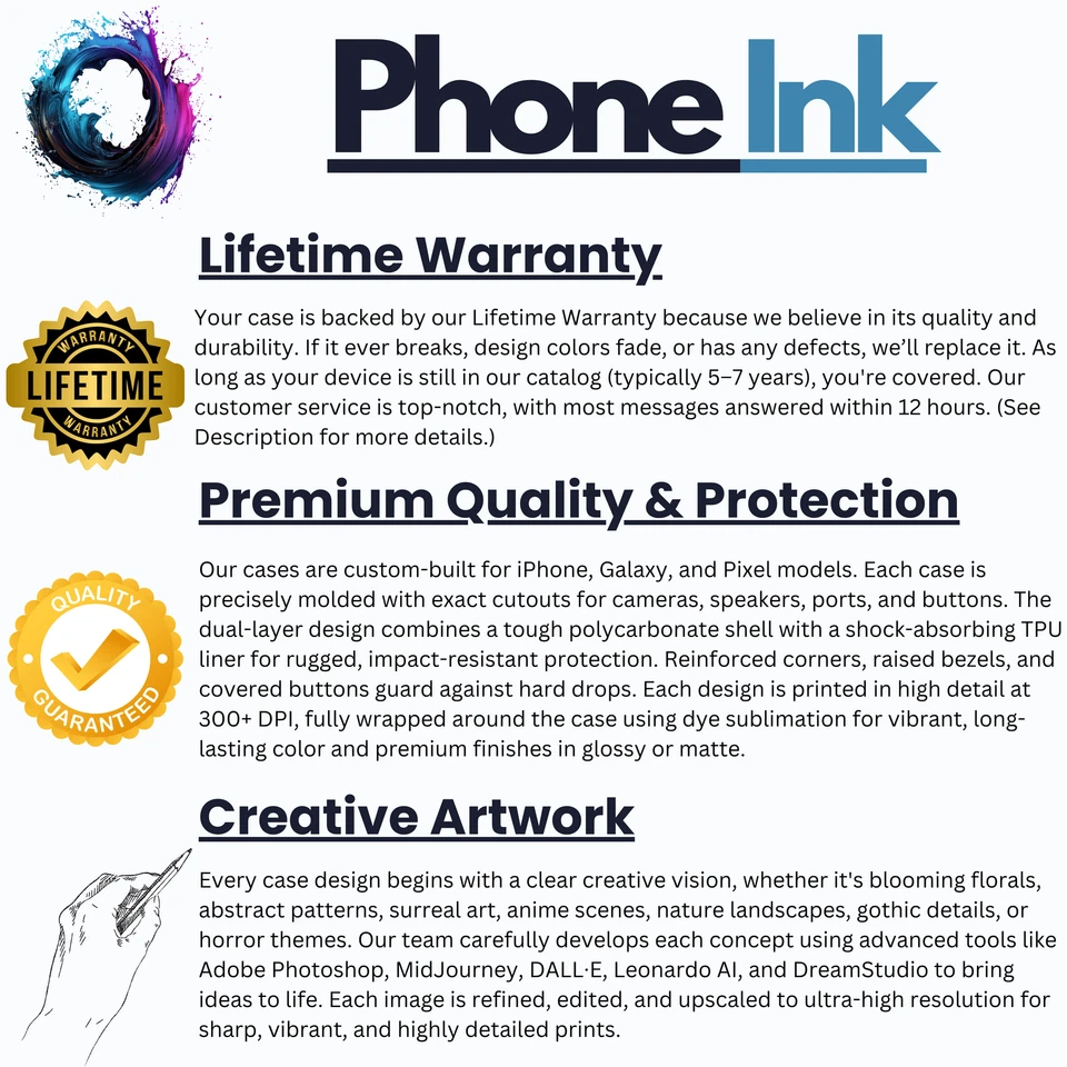 Para iPhone / Galaxy / Pixel | Funda Teléfono-Tinta - Año del Dragón Foto 2 de 4