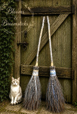 White Witch besom broom ~ decorated ~ Pagan Witch handfasting