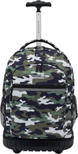 Mochila con ruedas de 18" con correas para el hombro, camuflaje