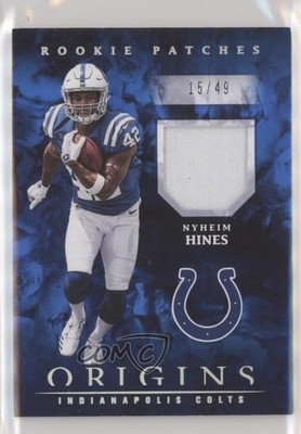 2018 Panini Origins Rookie Patch Blue 15/49 Nyheim Hines #RP-19 Patch RC 1c0s