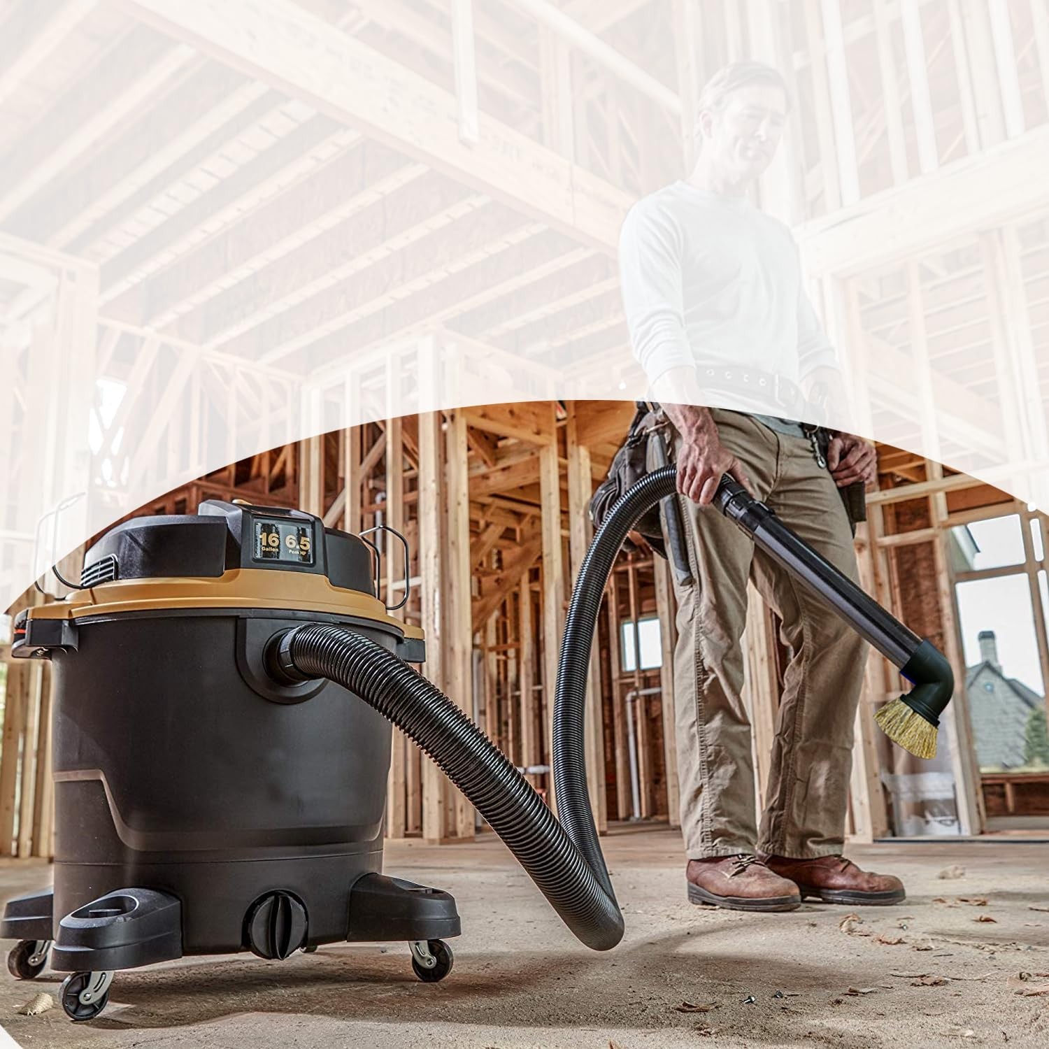 Round Dusting Brush Tool Attachment for Shop Vacs 2 1/2 Inch Wet/Dry Vacuum H...