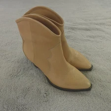 Isabel Marant Boots Womens 38 8 US Natural Leather Darizo Western Bootie