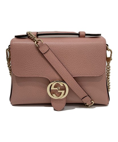 GUCCI Shoulder bag Interlocking G 510302 Pink Authentic From Japan