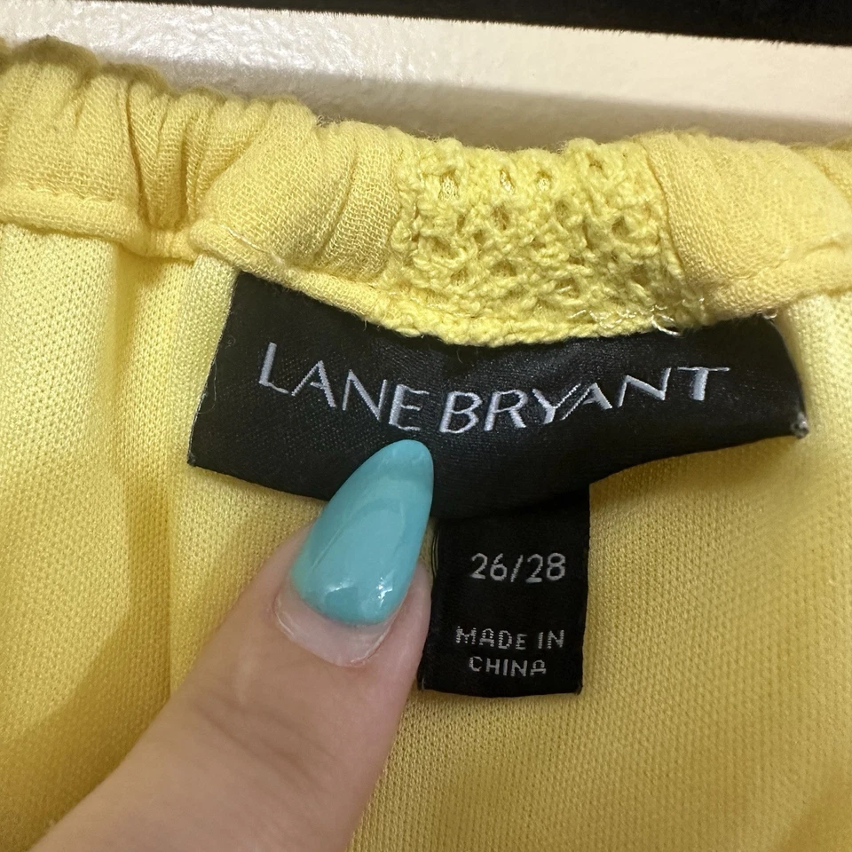 Lane Bryant желтый 3/4 рукав полностью с подкладкой сарафан крючком деталь женщин 26/28 - Изображение 2 из 4