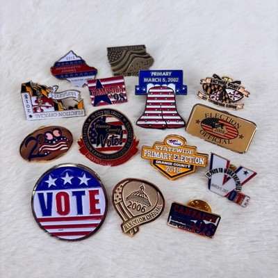 Presidential Primary Election Official Enamel Lapel Pin Lot - Maryland Iowa