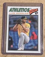 2026 Topps Heritage Luis Morales #67 Athletics Rookie RC Baseball Card. rookie card picture