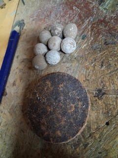 Dug Civil War Rare Confederate Cannister Plate And Grape Shot...