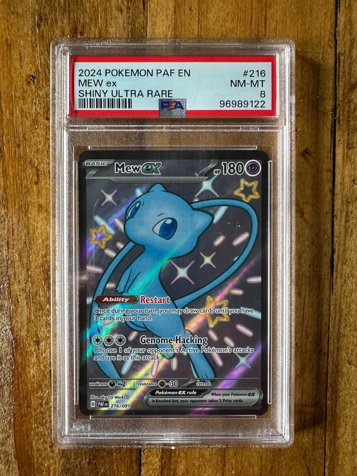POKEMON TCG - PALDEAN FATES - MEW EX 216/091 - PSA 8