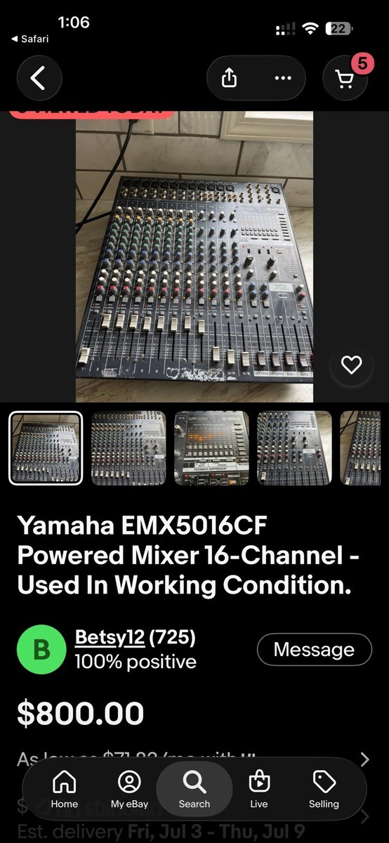 Yamaha EMX5016CF 500W 16-Input Powered Mixer for sale online | eBay