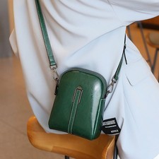 Premium Durable Soft Adjustable Zippered Genuine Leather Crossbody Bag fit Women