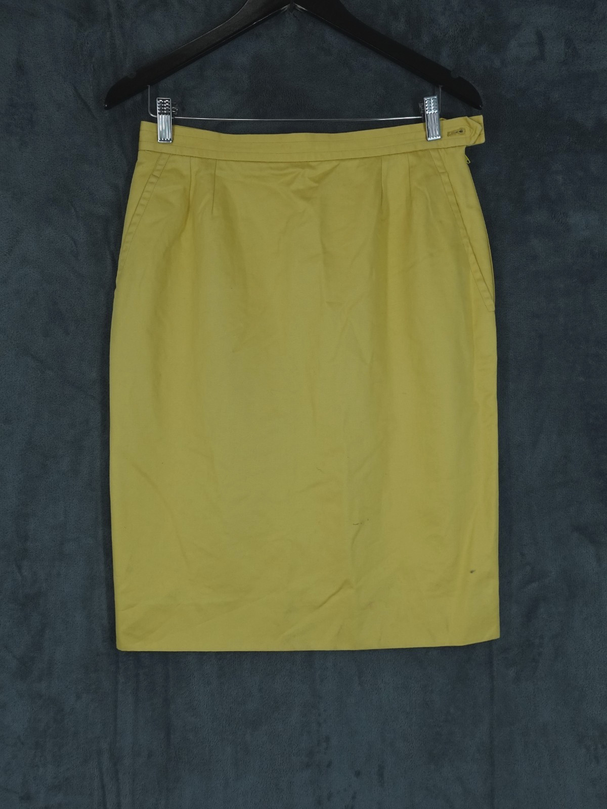 Yves Saint Laurent Rive Gauche, Vintage Saint Laurent Rock Damen W30 gelb Bleistift über Knie 90er Rive Gauche