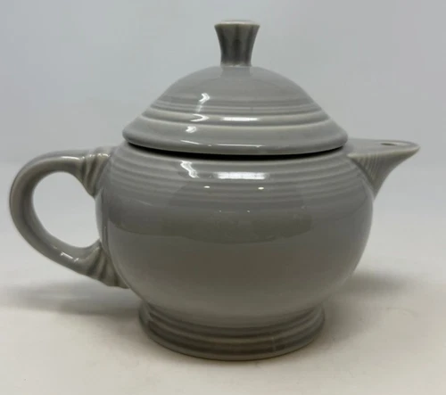Vintage Fiestaware Small 2 Cup Teapot With Lid Pearl Gray - Made in USA