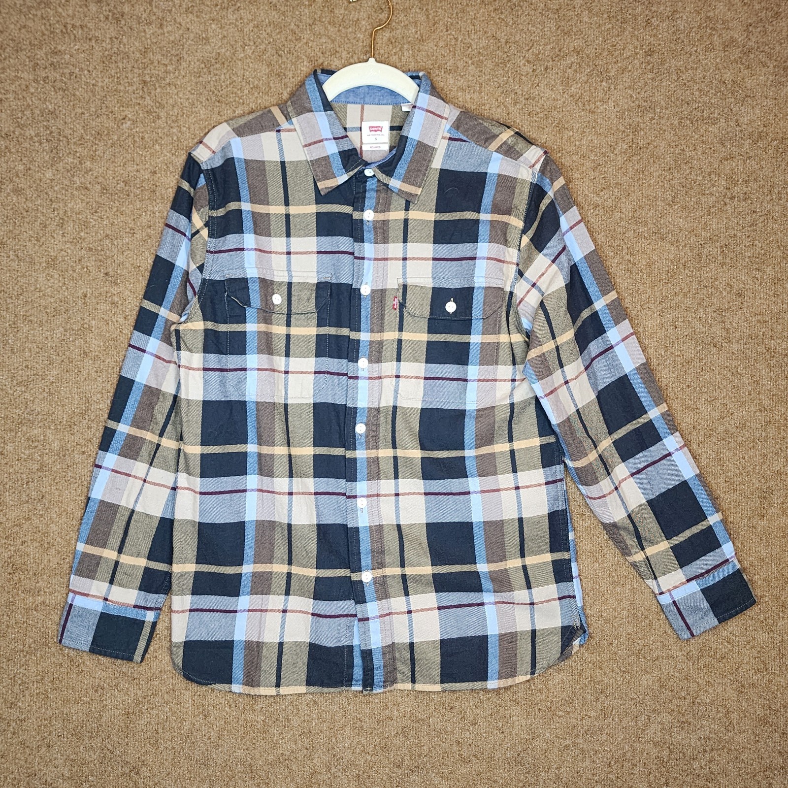 Levi's Men Worker Relaxed Button-Down Up Shirt Sm… - image 1