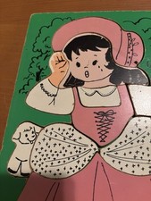 Vintage RARE Playskool Wooden Puzzle LITTLE BO PEEP 185-25 VERY GOOD FS