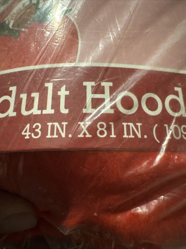 Manta de viaje Strawberry Shortcake suave de felpa con capucha 43”x81” Navidad Foto 3 de 3