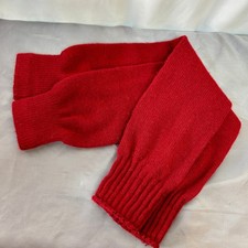 Vintage 1980s Leg Warmers Orlon Acrylic Solid Maroon Slouch Leg Warmers 26.5"