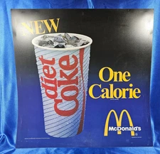 1983 McDonald's Diet Coke Translite New One Calorie