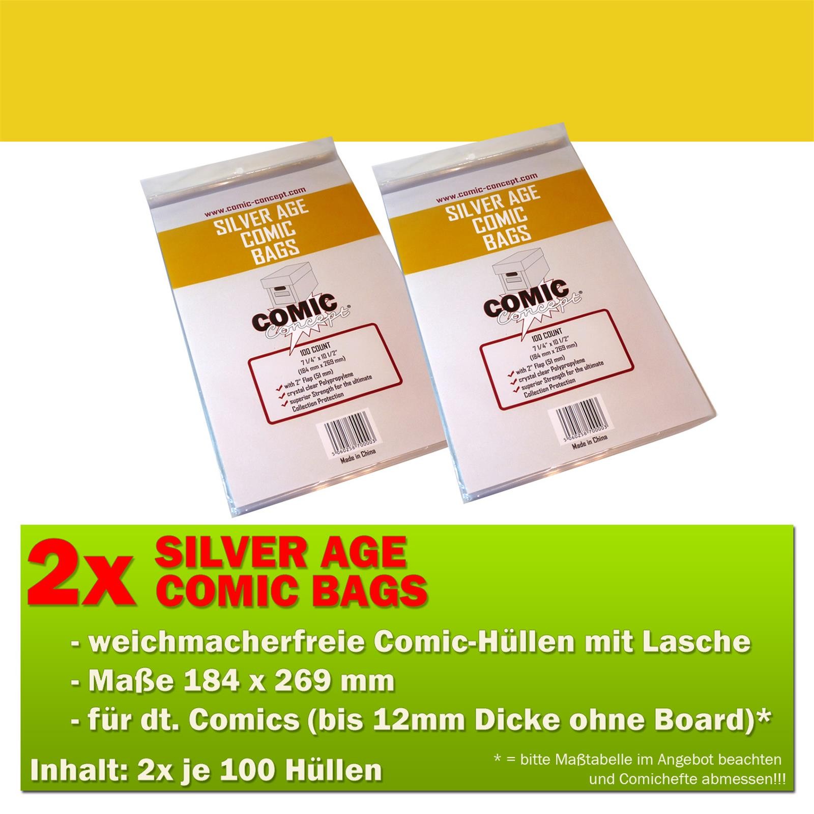 200 buste Comic Concept Silver Age 184 x 269 mm