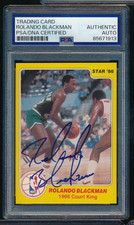 1986 Star Court Kings #5 Rolando Blackman signed auto PSA/DNA tough