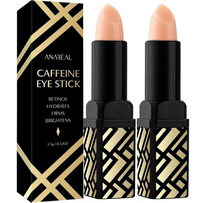 Caffeine Under Eye Balm Stick (2 Pack)   Hydrating Eye Brightener for Dark Ci...