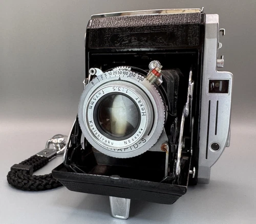 [N MINT] Konica Pearl II Rangefinder Camera Hexar 75mm f/3.5 From Japan #CKP252