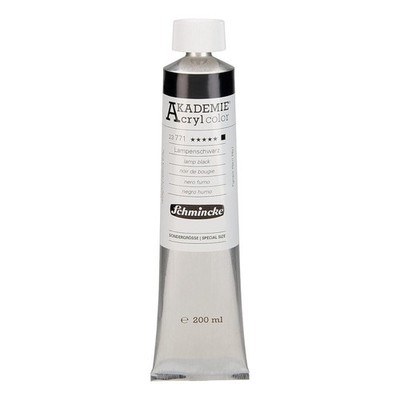 Schmincke - AKADEMIE Acryl color, Lampenschwarz in 200 ml-Tube, 23771015