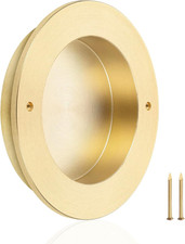 4 Pack Solid Brass Pocket Door Pull Sliding Closet Finger Pulls 