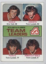 1975-76 O-Pee-Chee Eric Vail Tom Lysiak #313 0a4