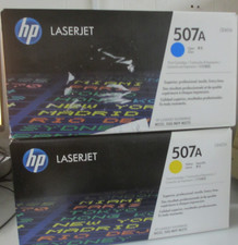 LOT 2 HP 507A CE401A,CE402A Toner Cartridge CYAN, YELLOW
