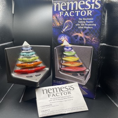 Rare Hasbro Nemesis Factor Electronic Game Talking Puzzle 2001 TESTED WORKING