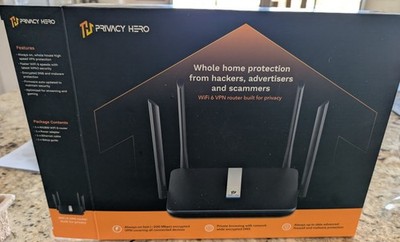Privacy Hero Router AX-1800 WiFi 6 Wireless Router Used for 1 hr!!