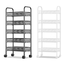 Carrello con ruote 5 piani scaffale da cucina con 4 ruote carrello di servizio carrello portaoggetti