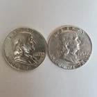 1962 P&D Franklin Half Dollars 90% SILVER (2 Coin Set) ***Exact Coins*** #00-45