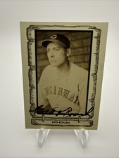 1981 CRAMER LEGENDS SIGNED CARD EDD ROUSH CINCINNATI REDS WHITE SOX HOF # 70