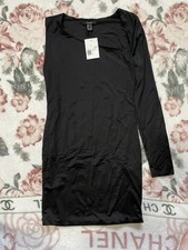 Forever 21 NWT Size Large Black Stretchy 1 Shoulder Dress