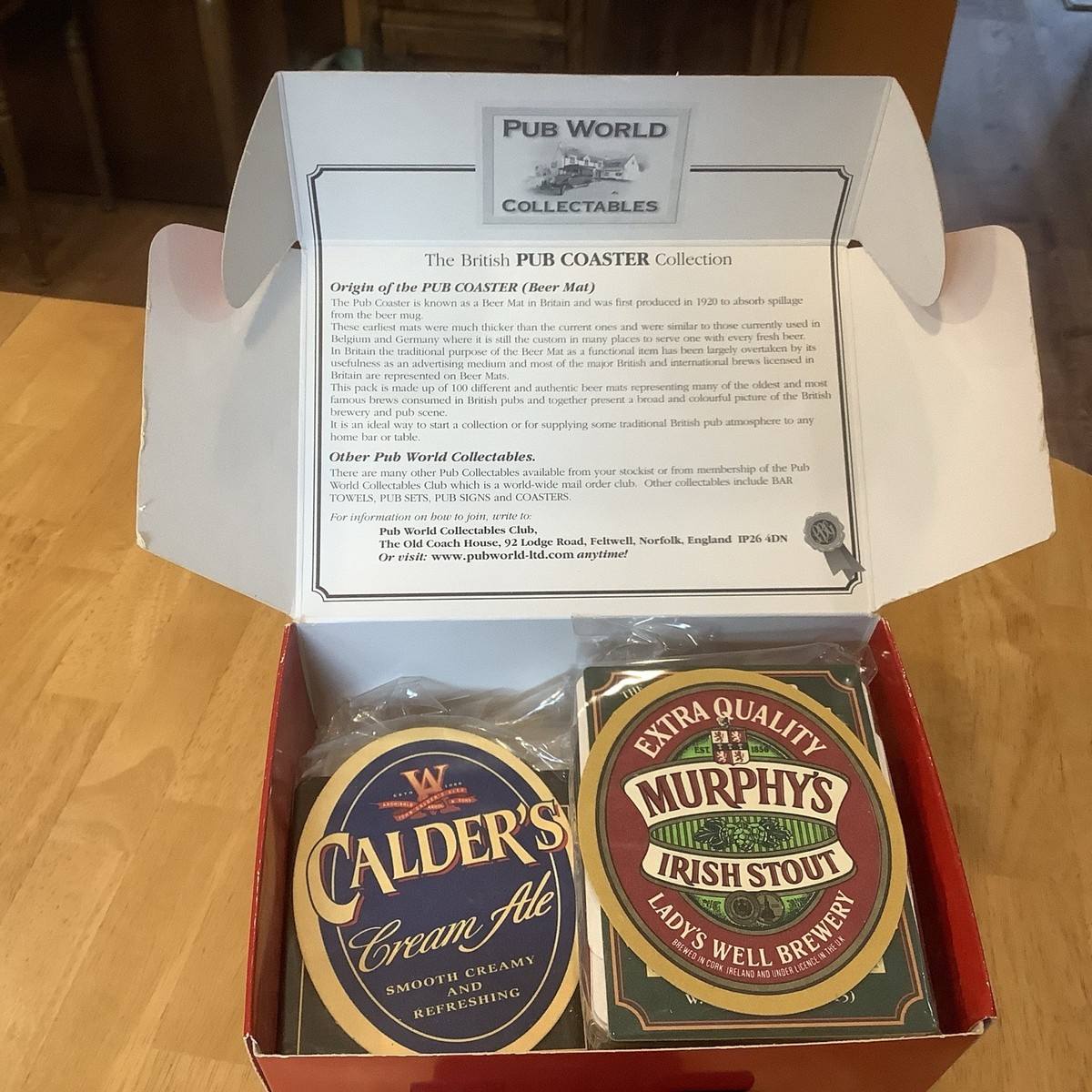 NIB British Pub Coasters Pub World Collectables Beer Original